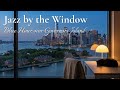 Jazz by the Window | Blue Hour over Governors Island | 2-Hour Cozy BGM for Study &amp; Work