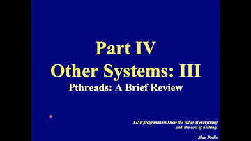 Concurrent Computing IV: Pthreads