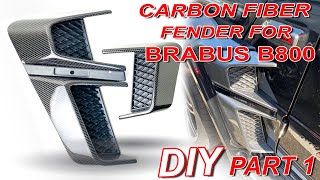 Carbon Fiber skinning (Complex Parts), DIY for AMG G63 /B800