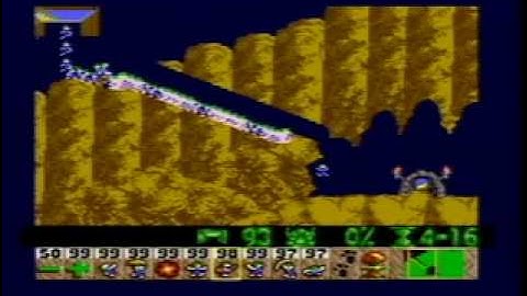 Hidden Secret Levels In Lemmings SEGA Mega Drive (Genesis)