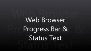 Progress bar & Status Text  Web browser - Visual Basic Tutorial