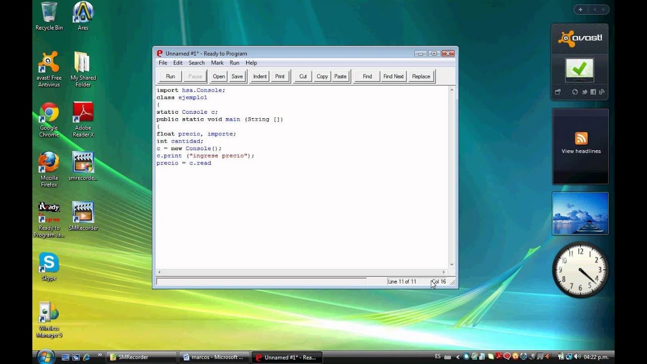 empesar a usar el ready to program (java) - YouTube