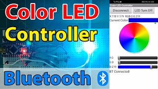 color LED Controller with Bluetooth sensor HC05 | RGB LED controller Bluetooth