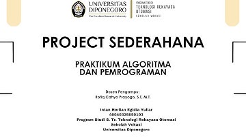 8 | PROJECT SEDERHANA | PRATIKUM ALGORITMA DAN PEMROGRAMAN
