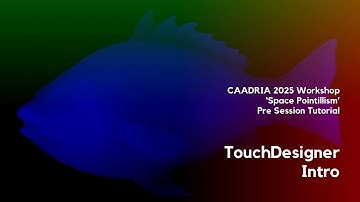 Tutorial - TouchDesigner Intro | Pre Session | CAADRIA 2025 ‘Space Pointillism’