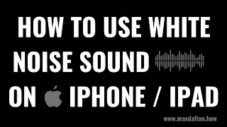 How to Use White Noise Sound on iPhone or iPad screenshot 3