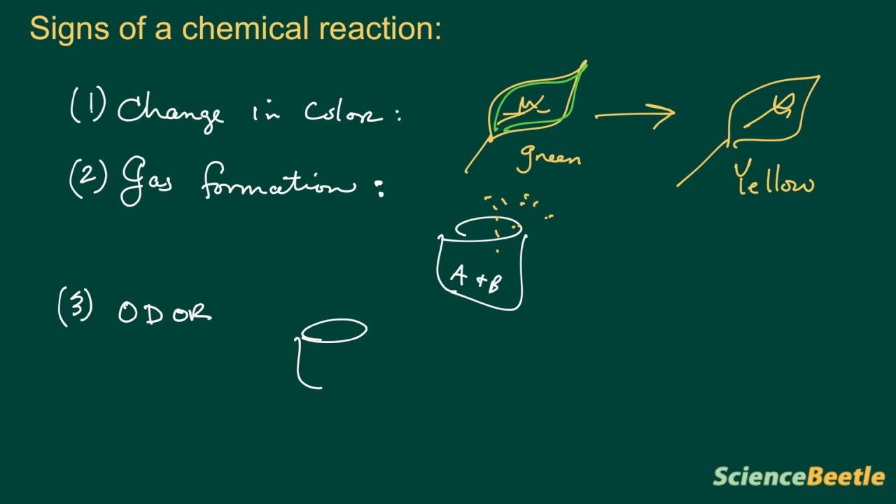 Signs of a chemical reaction YouTube