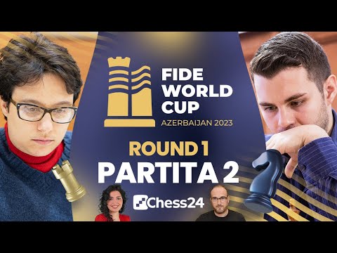FIDE World Cup 2023 con Carlsen, Nakamura, Caruana, Vocaturo e Brunello | Round 1 - Partita 2 di 2