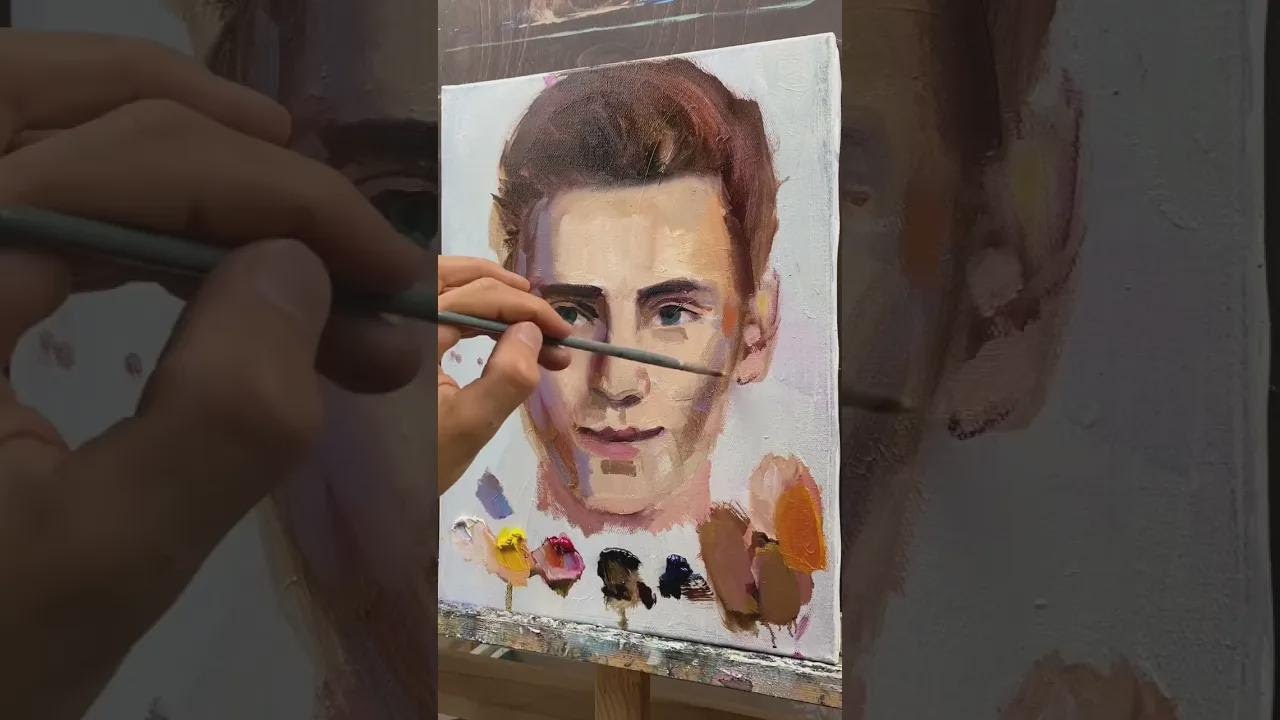 Cómo pintar un retrato con manchas sin dibujo previo