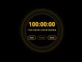 100 Hour Yellow Study Timer ⏳ Neon Focus Countdown | Black Screen | No Music | Part 15