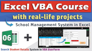Create a system to search student details by UserForm - Get Free Source Code || Excel VBA Course