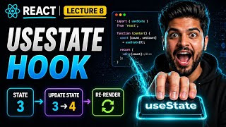 React useState Hook Explained | State Update &amp; UI Re-render with Code Example