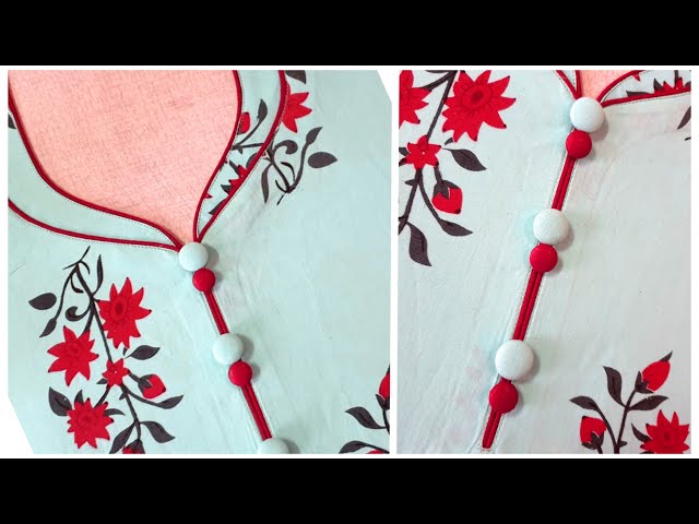 Latest neck design easy method 2020 // double piping beautiful neck design  cutting+stitching // - YouTube