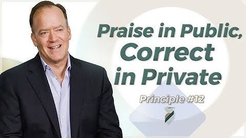 Praise in Public, Correct in Private | Pro Leadership Principle #12  - Andy Wyatt