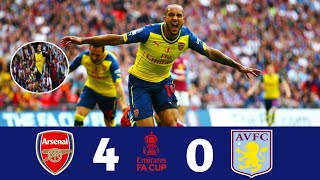 Arsenal 4 × 0 Aston Villa ◽Fa Cup Final 2014\/2015 Extended Highlight \& Goals HD