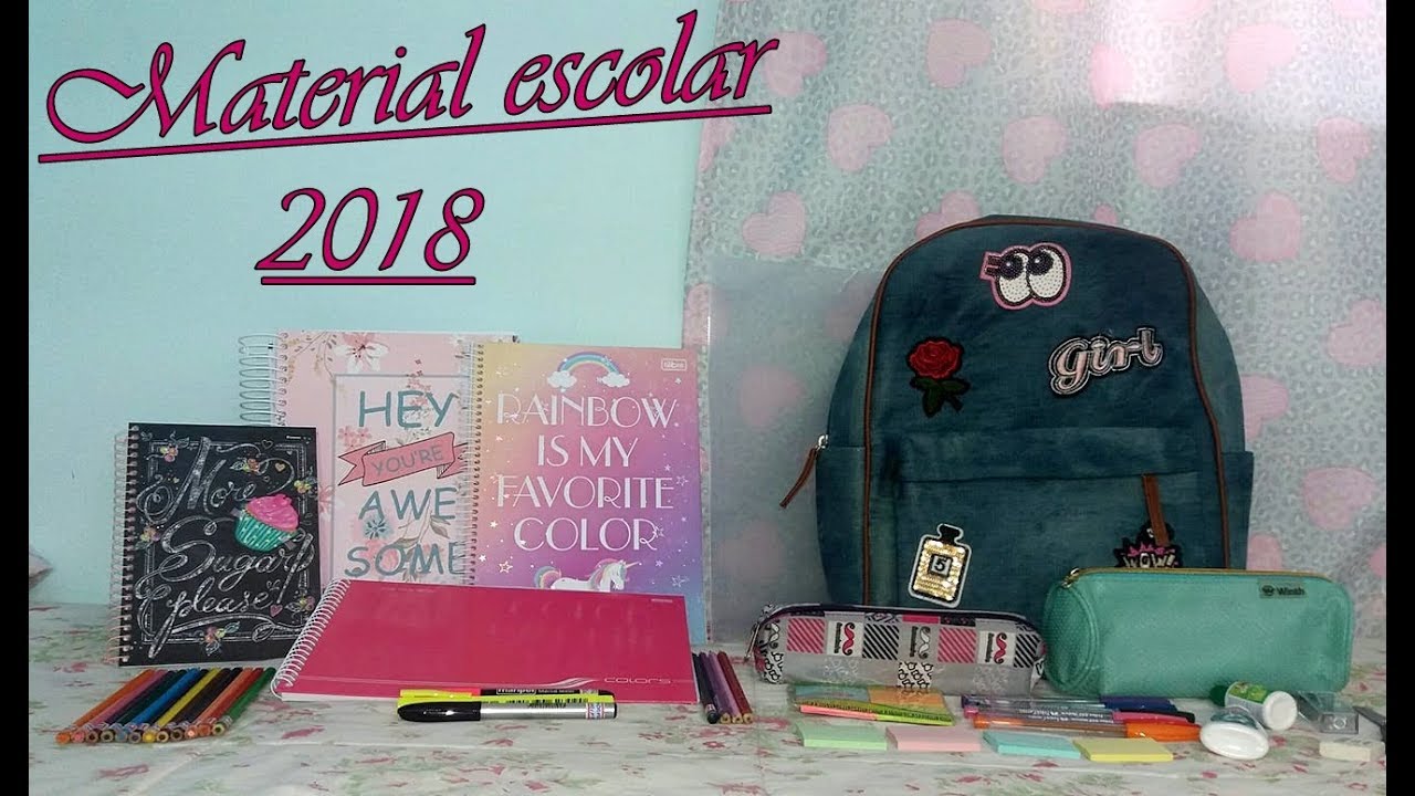 Meu material escolar 2018/ Luana Marins