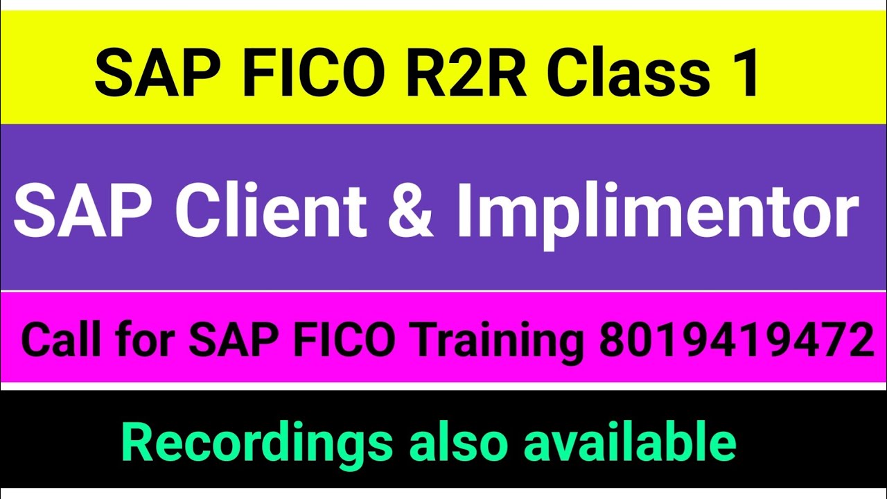 What is a Client and Implementor in SAP FICO | Call for R2R Training ...