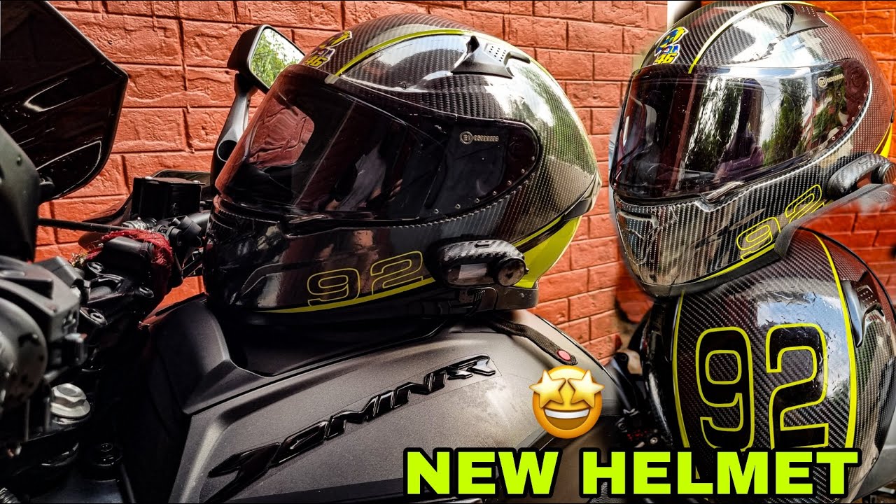 finally axor new Carbon Fibre Helmet for My Dominar 400 😜 YouTube