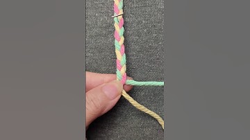 How to make a 3-line braid Trenzas de tres colores #knot #crafts #diy #handmade #macrame #bracelet