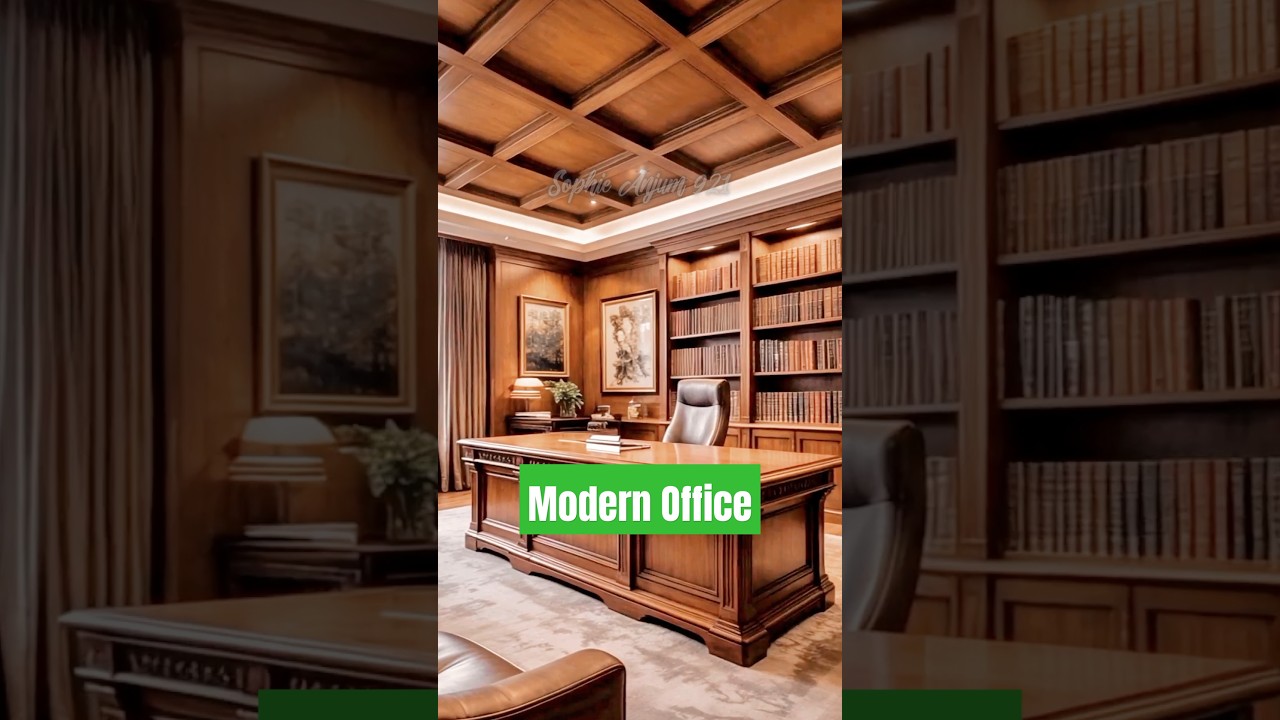 Sleek & Stylish Wooden Office ✨🔥 