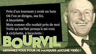 Bourvil - A bicyclette - Paroles (Lyrics) chords