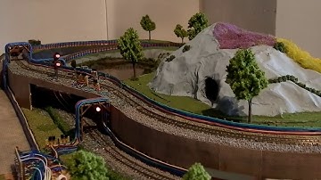 N gauge Model Railway with fully automatic signalling system