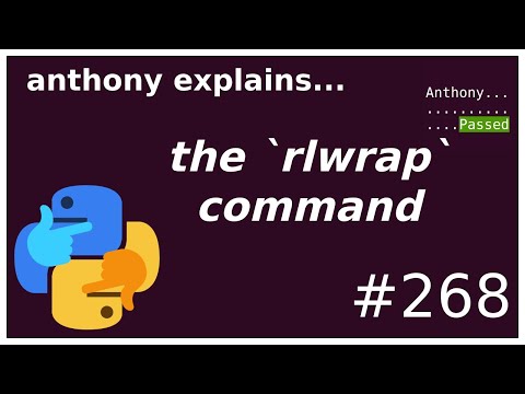 the `rlwrap` command (beginner - intermediate) anthony explains #268