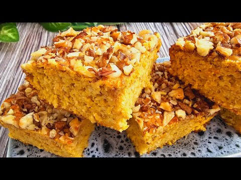 The best diet cake with oats, apple and carrot! You will want to make it every day!