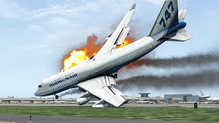 Craziest Landing From B747 Pilot Almost Flipped Huge Airplane Over | X-Plane 11