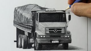 Desenhando um caminhão Mercedes-Benz 1620 ( speed drawing