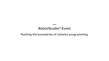ABB RobotStudio® Cloud Launch event