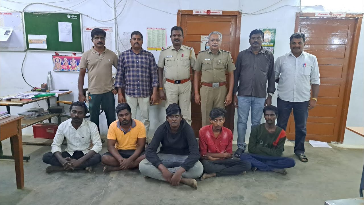 பள்ளிபாளையம் அருகே பயங்கரம்- ஐவர் கைது -ஒருவர் தலைமறைவு -@Pallipalayamnews