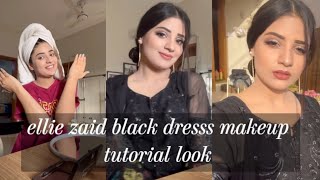 ellie zaid black dresss makeup tutorial look