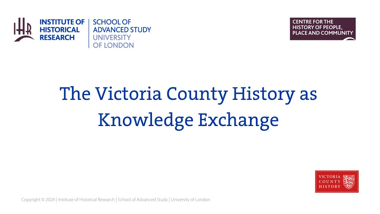 The Victoria County History as Knowledge Exchange