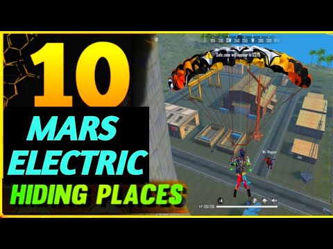 TOP 10 HIDING PLACE IN BERMUDA MAP ! MARS ELECTRIC HIDDEN PLACE ! FREE FIRE HIDE PLACE [RANK MATCH]