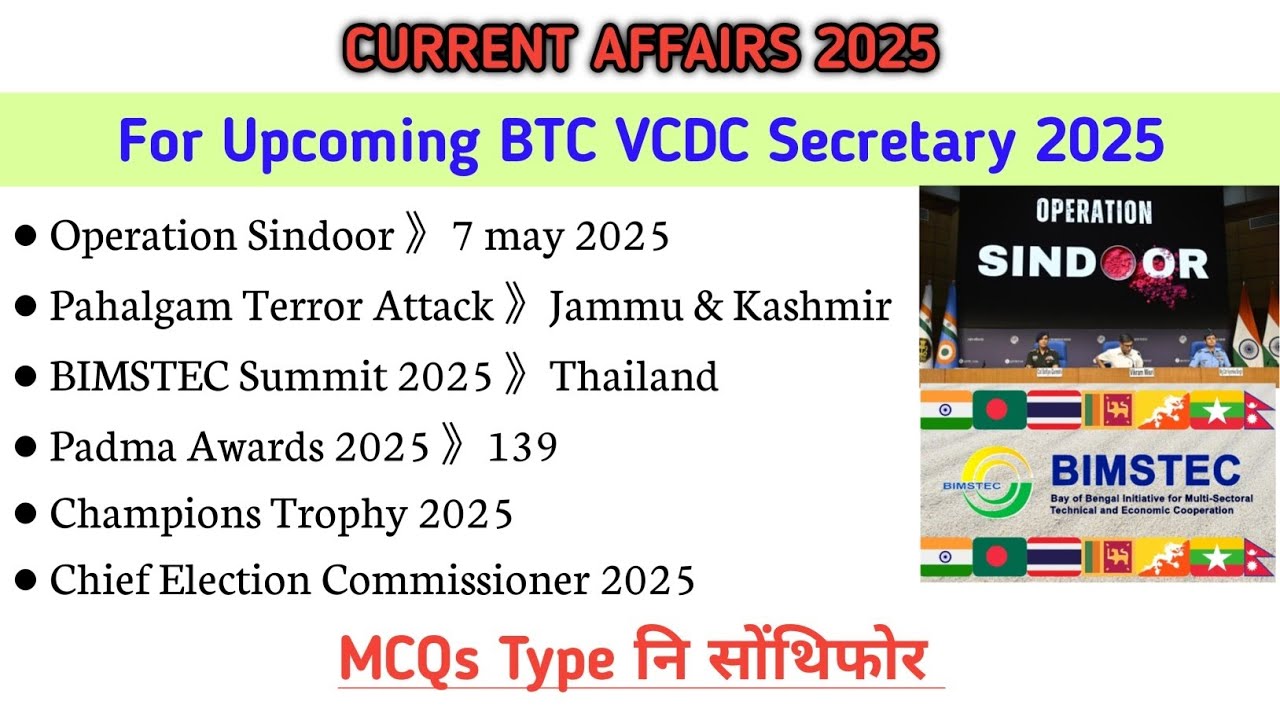 Текущие события 2025 | Операция «Синдур» | Террористическая атака в Пахалгаме | Саммит BIMSTEC | ...