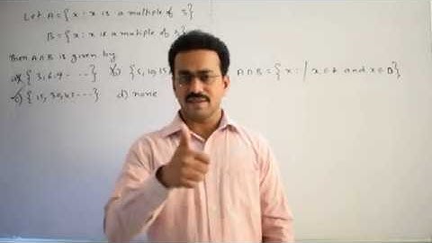 Let A = {x : x is a multiple of 3}       B = {x : x is a multiple of 5}  Then A ⋂ B is given by