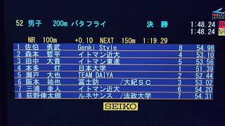 [Tomoru Honda] World Record 1:46.85 (25m) 200m Butterfly 2022/10/22