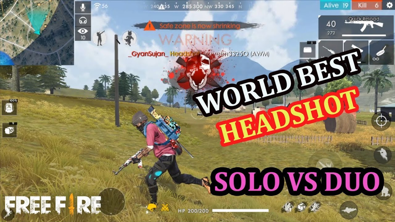 WORLD BEST HEADSHOTS IN FREE FIRE |SOLO VS DUO | BACK TO BACK ...