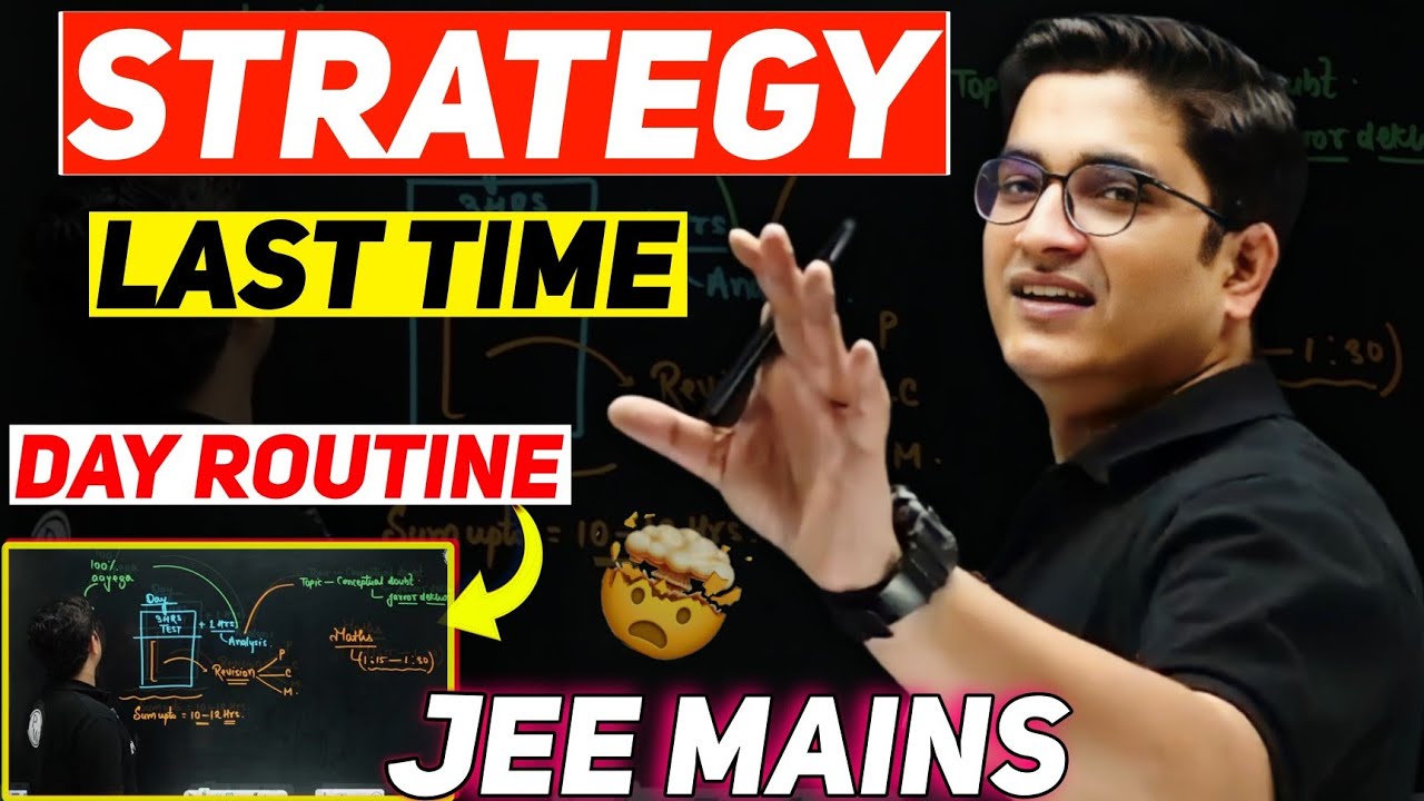 Day Routine For Last 10 Days | JEE Strategy 2024 | JEE Mains Exam ...