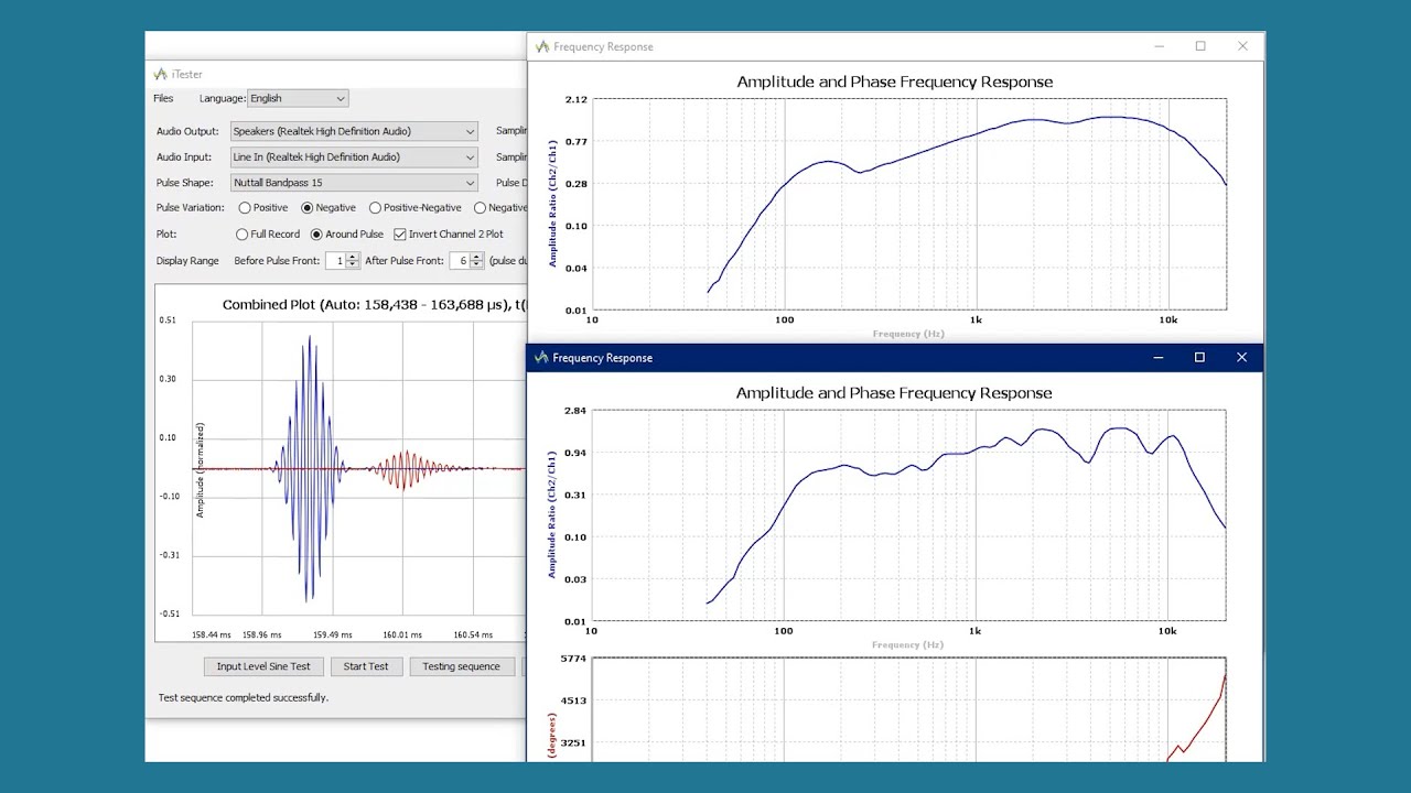 Plotting frequency response graphs using the pulse sequence method with ...