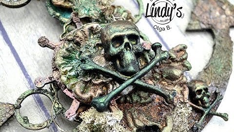 Mixed Media Rusty Anchor Tutorial by Olga Bielska