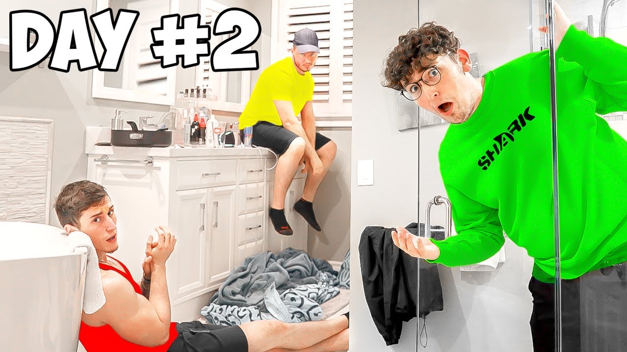 Last To Leave BATHROOM CHALLENGE!