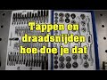 Draad tappen en snijden met de HBM 110 delige Tap en snij set METRISCH