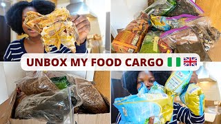 HOW TO CARGO FOOD FAST FROM NIGERIA  🇳🇬 TO THE UK 🇬🇧 | UNBOXING MY AFRICAN FOOD FROM NIGERIA