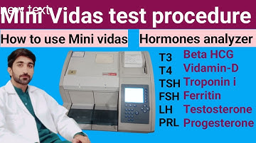 mini vidas test procedure | mini vidas hormone analyzer | #viralvideo #youtube #mltwithnk