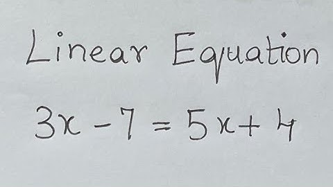 How to solve Linear Equations with variables on both sides: Linear Algebra Education