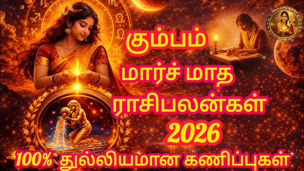கும்பம்:2026 மார்ச் மாத ராசிபலன்கள். 💯துல்லியமான கணிப்புகள்..❤️ #viralvideo#astrology#tamil#ராசிபலன்