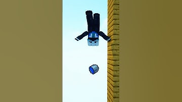 Falling At WORLD HEIGHT LIMIT In Minecraft! #shorts