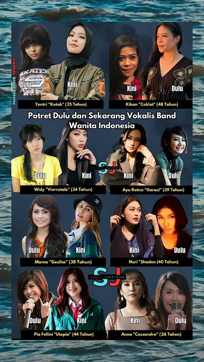 VIRAL POTRET DULU DAN SEKARANG 8 VOKALIS BAND WANITA INDONESIA #shorts
